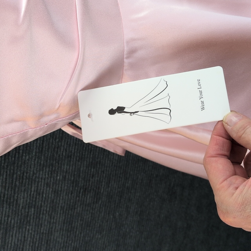 For Kitty Rescue! Pink Satin Homecoming/Prom Dress - Picture 10 of 11